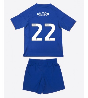 Leicester City Oliver Skipp #22 Replica Home Stadium Kit for Kids 2025-26 Short Sleeve (+ pants)